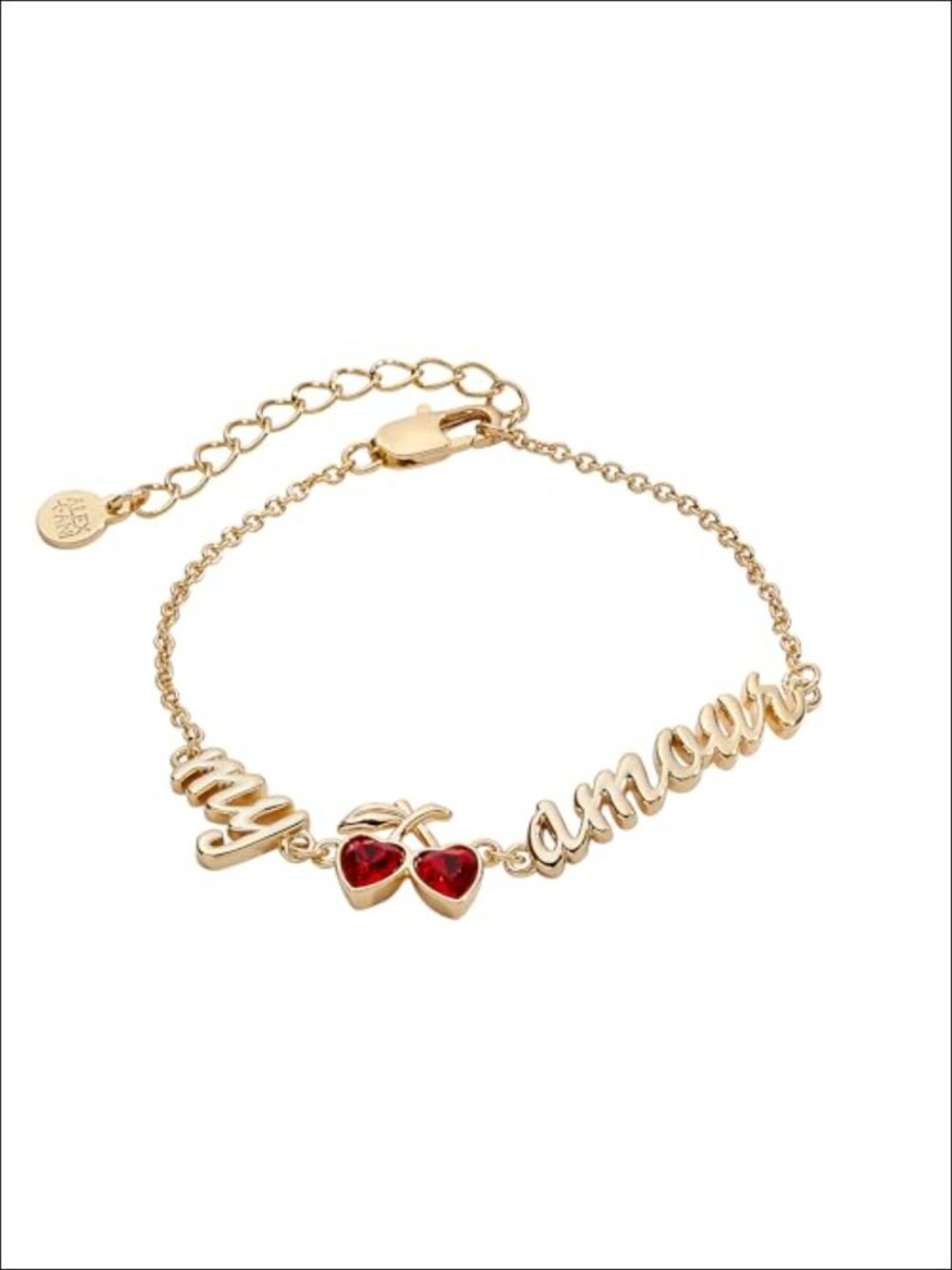 Gold Plated Brass Charm Bracelet with Extender